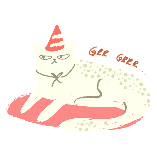 Sombrero de cumpleaños mascota gato Diseño PNG