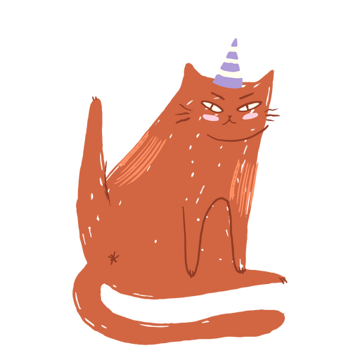 Birthday butt pet cat PNG Design
