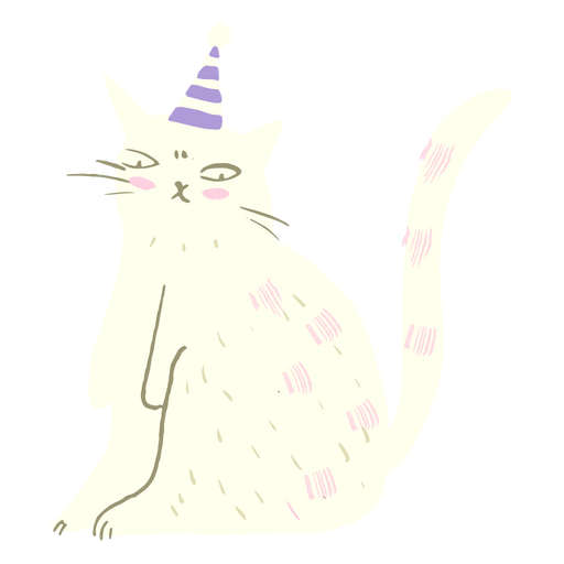 Geburtstag süße Hauskatze PNG-Design