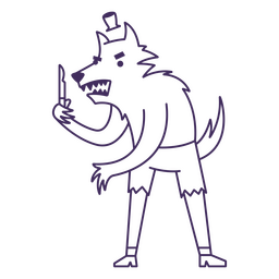 Wütender Werwolfcharakter PNG-Design