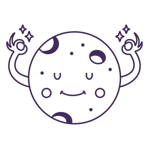 Magic moon character PNG Design
