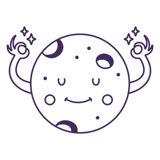 Personaje de la luna mágica Diseño PNG