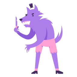 Wütender Werwolf-Cartoon PNG-Design