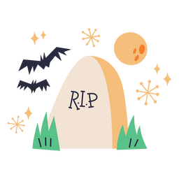Graveyard stone cartoon PNG Design