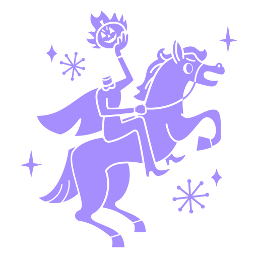 Spooky horse rider character PNG Design