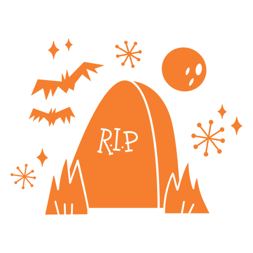 Pedra do cemitério à noite Desenho PNG