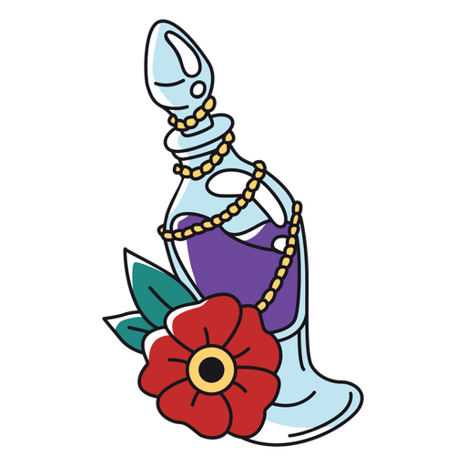 Halloween witch potion tattoo PNG Design