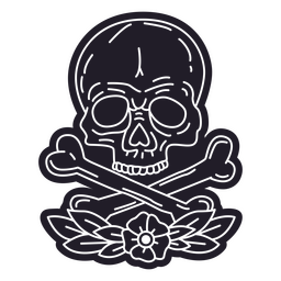 Calavera sencilla de Halloween Diseño PNG
