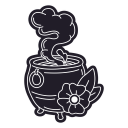 Caldeirão de veneno de bruxa simples de Halloween Desenho PNG