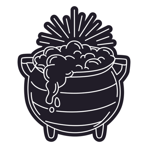 Simple witch Halloween cauldron PNG Design