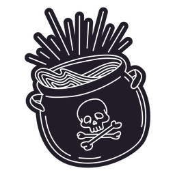 Simple witch poison Halloween cauldron PNG Design