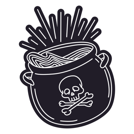 Simple witch poison Halloween cauldron