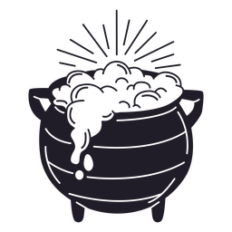 Dibujo de caldero de bruja Diseño PNG