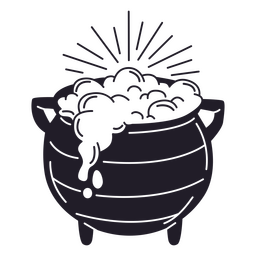 Witch cauldron drawing