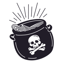 Gift Hexenkessel Halloween-Zeichnung PNG-Design