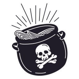 Poison witch cauldron Halloween drawing PNG Design