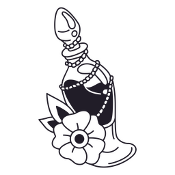 Potion witch Halloween drawing PNG Design