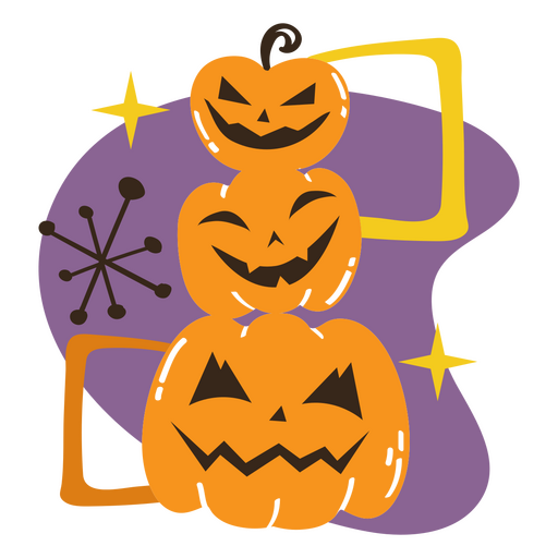 Abóboras de halloween retrô Desenho PNG