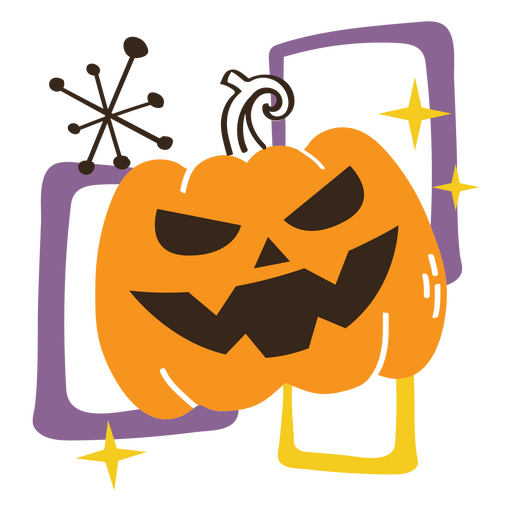 Angry retro pumpkin PNG Design