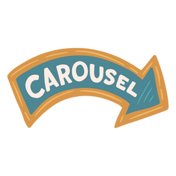 Distintivo de citação de circo carrossel Desenho PNG