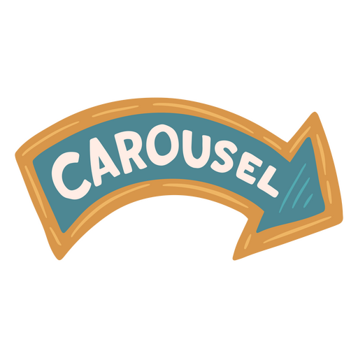 Distintivo de citação de circo carrossel Desenho PNG