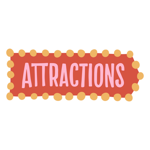 Attractions circus quote badge PNG Design