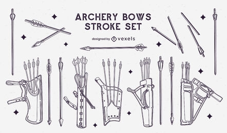 Archery stroke arrows set