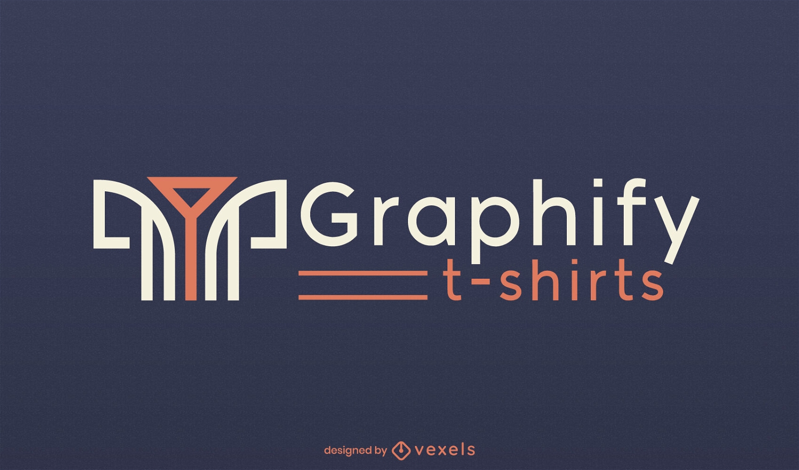 Geometrische T-Shirt-Formen und Linien-Logo-Vorlage