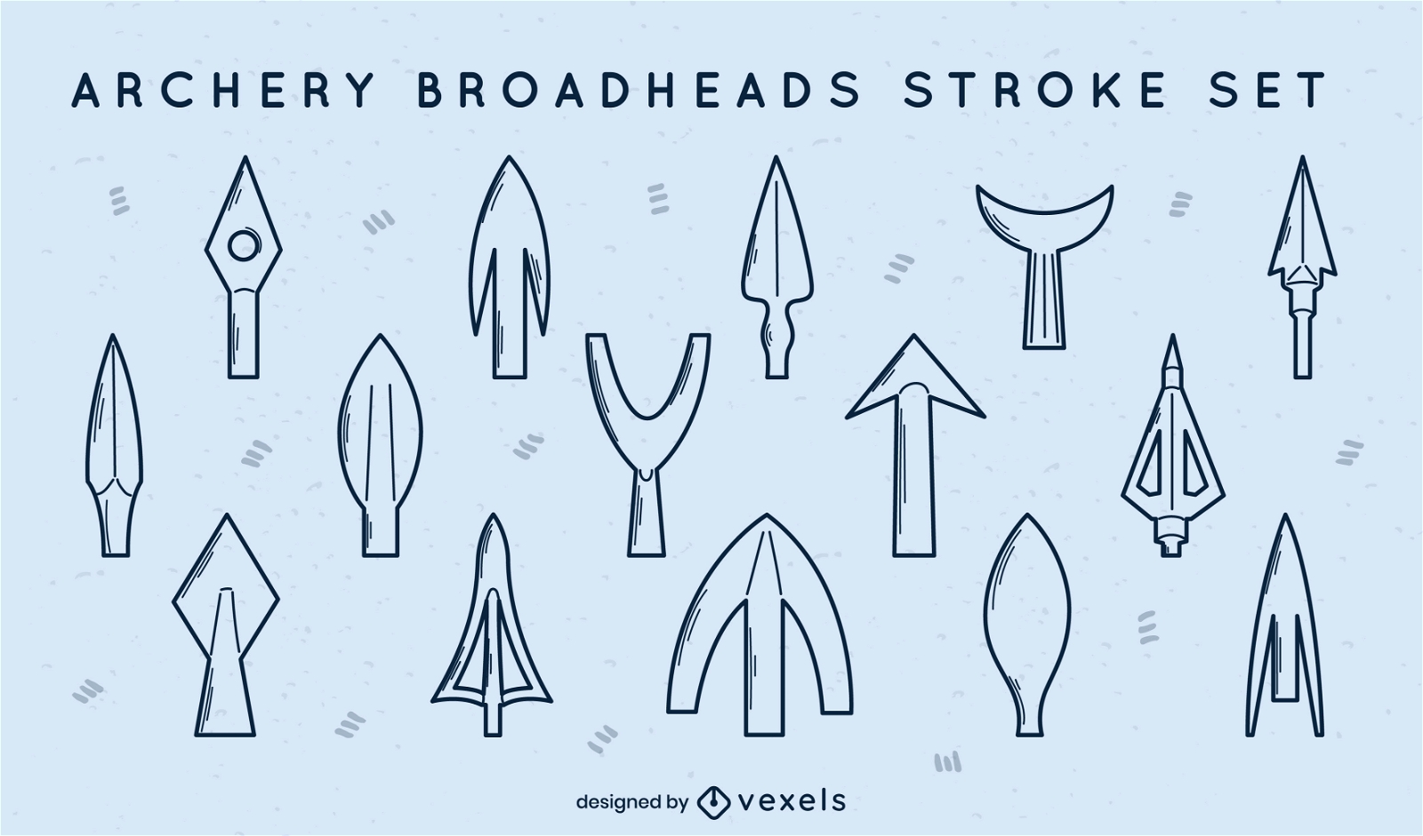 Archery broadheads stroke set