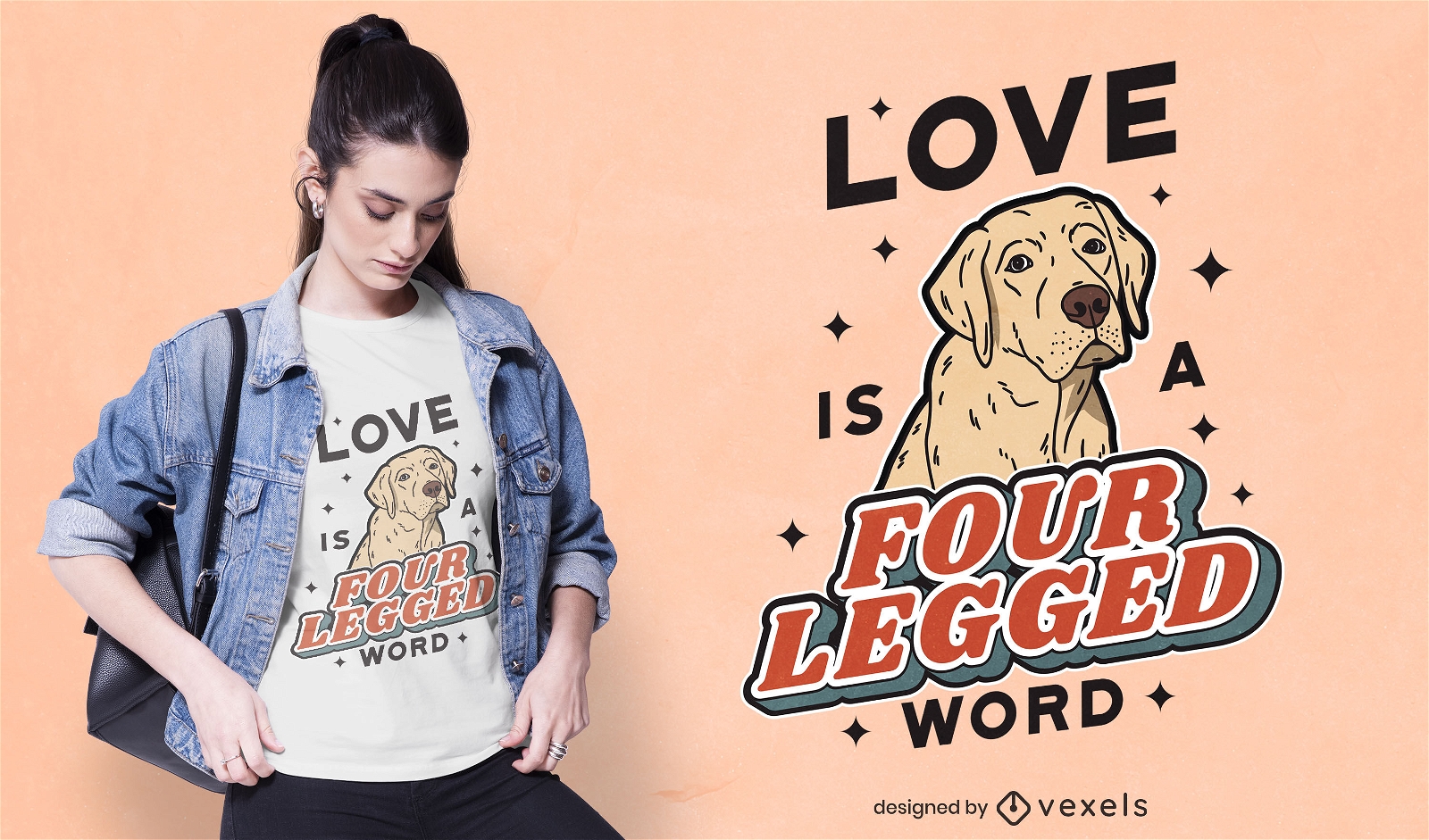 Design de t-shirt engraçada de animal de cão Labrador