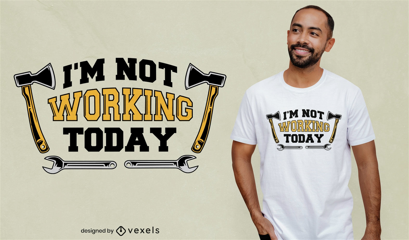 Not working today tools t-shirt design