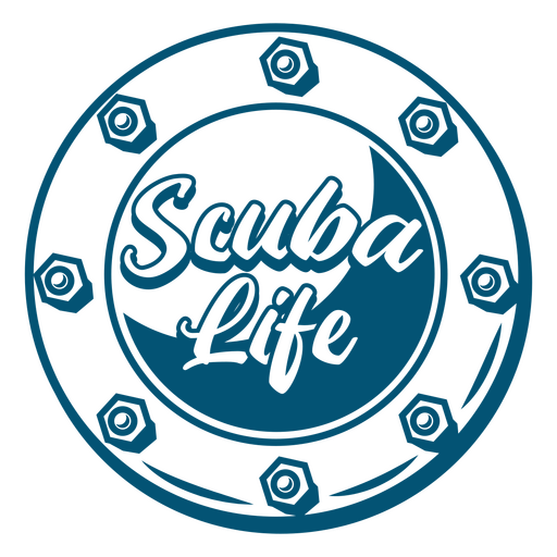 Scuba life simple quote badge PNG Design