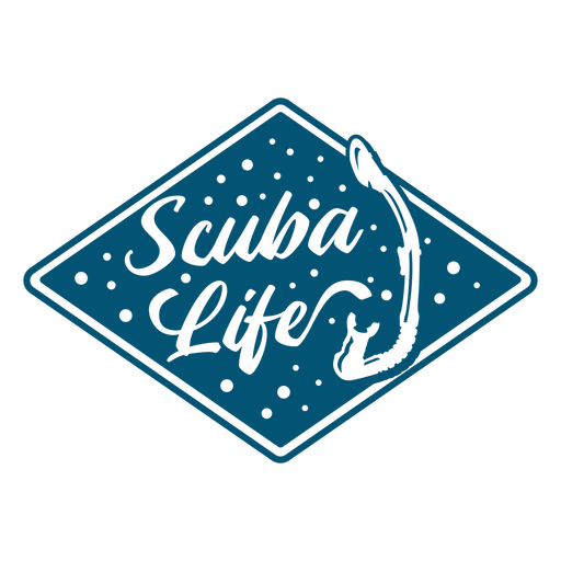 Scuba life water simple quote badge PNG Design