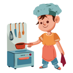 Personagem de criança de cozinheiro criativo Desenho PNG