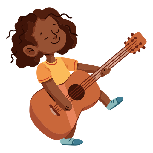 Creative music kid character PNG Design