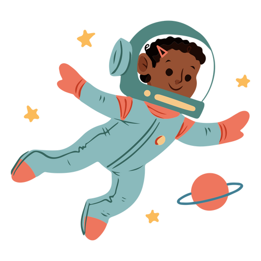 Creative astronaut kid character