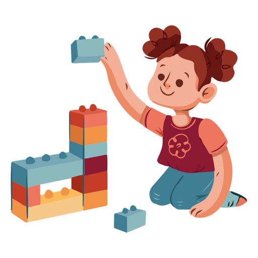 Creative building kid character PNG Design