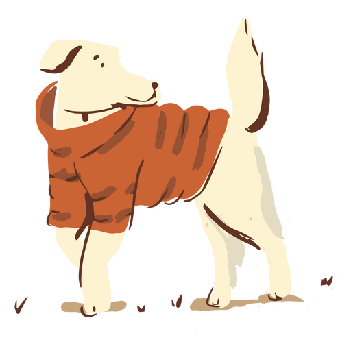 Cute winter clothes sweater dog PNG Design