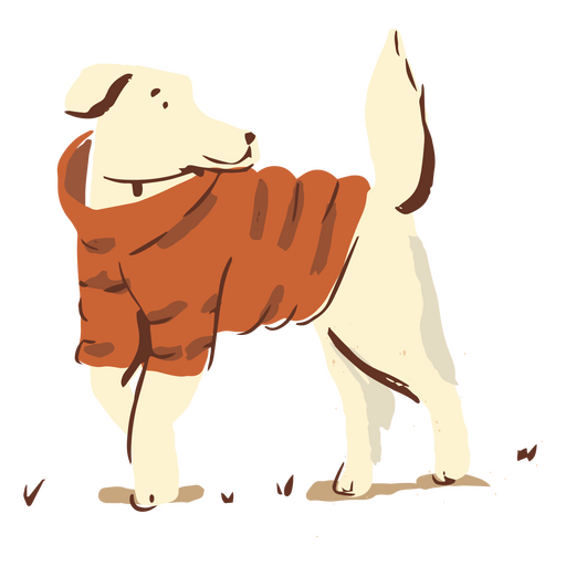 Süßer Winterkleidungspullover Hund PNG-Design