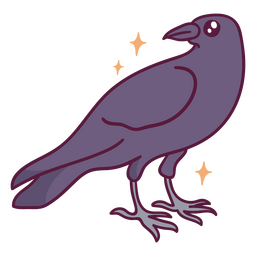Desenhos animados kawaii do Dia das Bruxas do Raven Desenho PNG