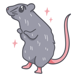 Rat Halloween kawaii cartoon Desenho PNG