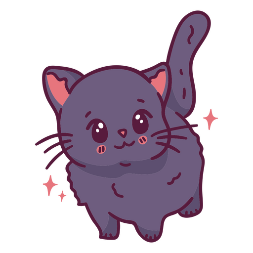 Diseño PNG Y SVG De Cute Dibujos Animados De Kawaii Gato De Halloween Para  Camisetas