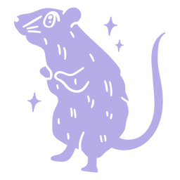 Desenhos animados simples de rato kawaii de Halloween