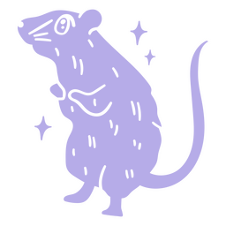 Halloween rat kawaii simple cartoon PNG Design