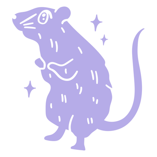 Desenhos animados simples de rato kawaii de Halloween Desenho PNG