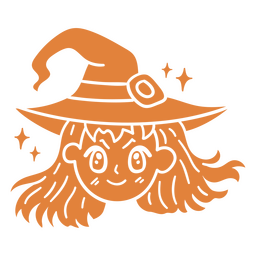 Dibujos animados lindo simple bruja Diseño PNG