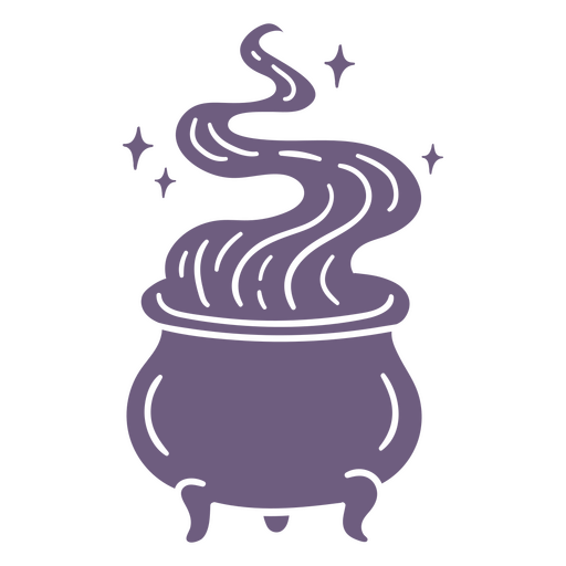 Halloween simple magic witch cauldron