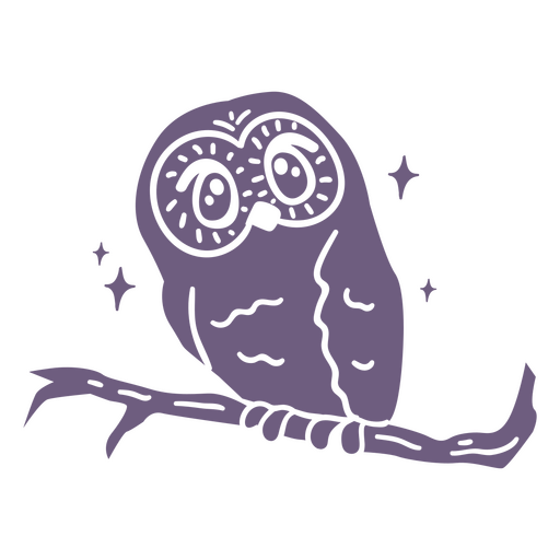 Owl cute Halloween simple cartoon PNG Design