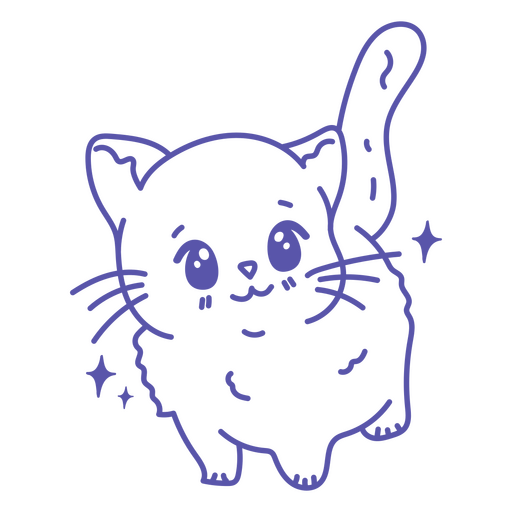 Dibujo de dibujos animados de gato simple de halloween