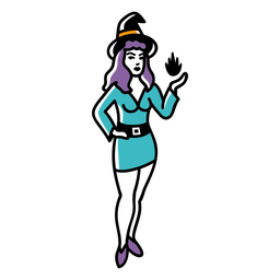 Junge Hexenfigur PNG-Design